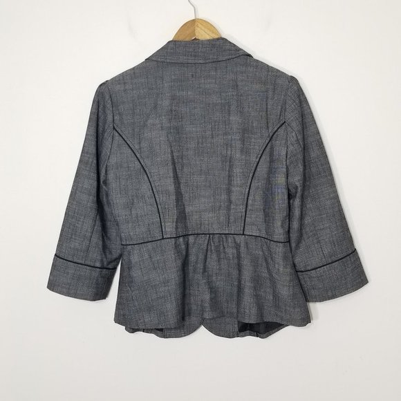 2๏ธโฃ for ๐ Smart Set | Heather Gray 3/4 Sleeve Blazer Jacket - Picture 6 of 9